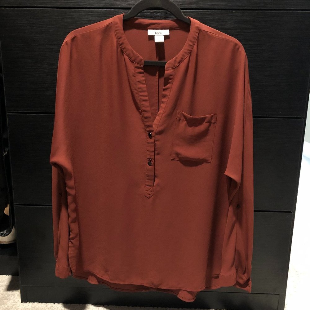 Bar III Burnt Orange Blouse Size L